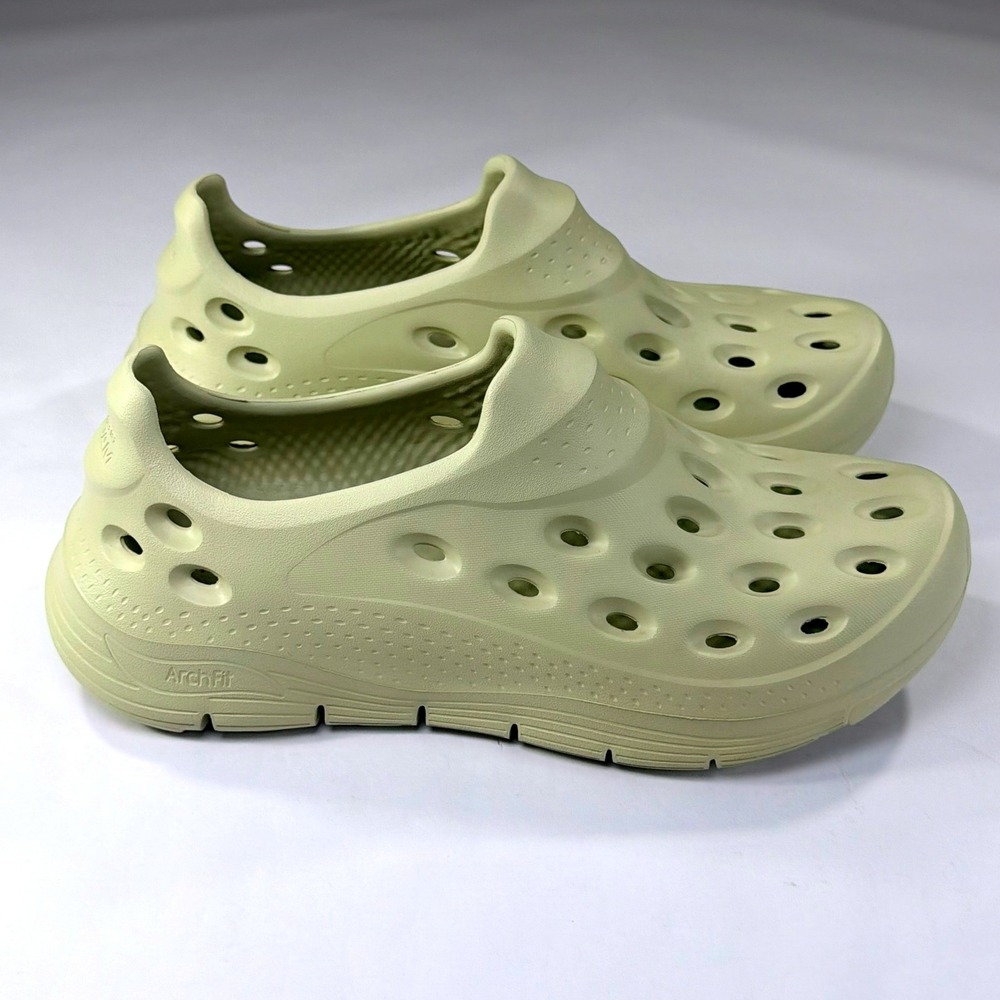 Skechers Arch Fit Go Foam Clog Men 12 Women 14 Sage Green Slip On Comfort Water